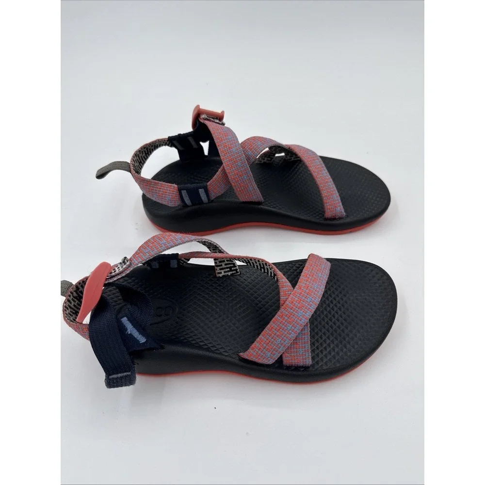 Chaco Kids Z/1 EcoTread Water Sandals Size 3 Black & Penny Coral Hiking Boating